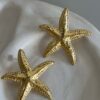 Boucle-oreille-dore-acier-inoxydable-etoile