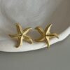 Boucle-oreille-dore-acier-inoxydable-etoile