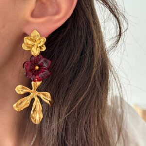boucle-oreille-dore-fleur-acier-inoxydable