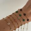 bracelet-chaine-fine-fleur-dore-acier-inoxydable