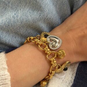 bracelet-breloque-mix-dore-argent-coeur