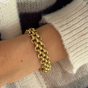 bracelet-maille-dore