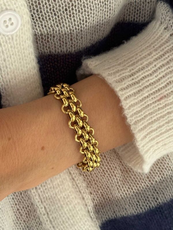 bracelet-maille-dore