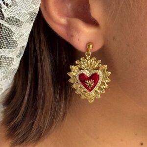 boucle-pendante-coeur-rouge