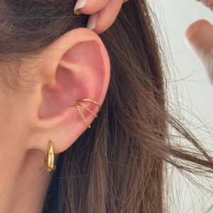 earcuff-chaine-dore