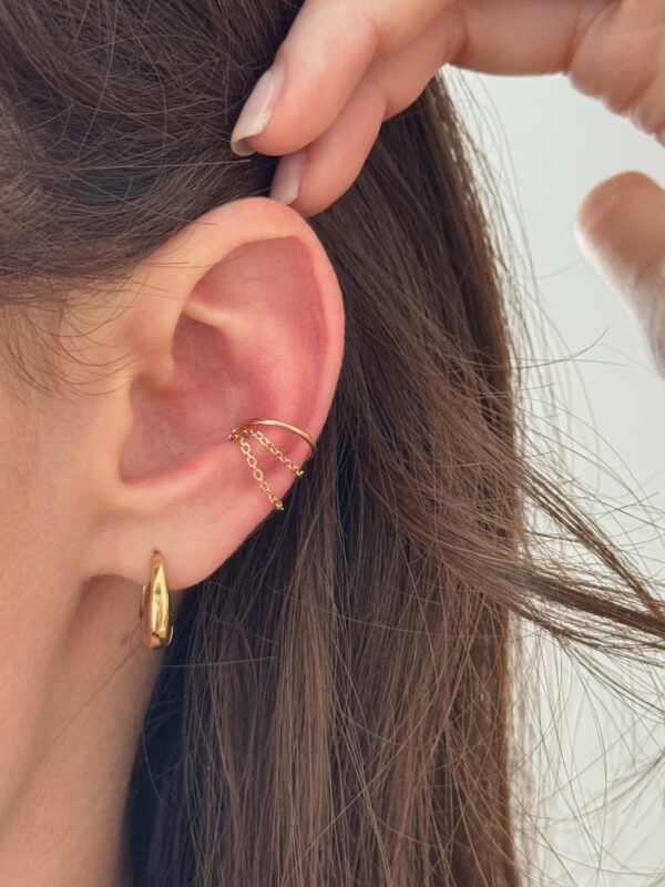 earcuff-chaine-dore