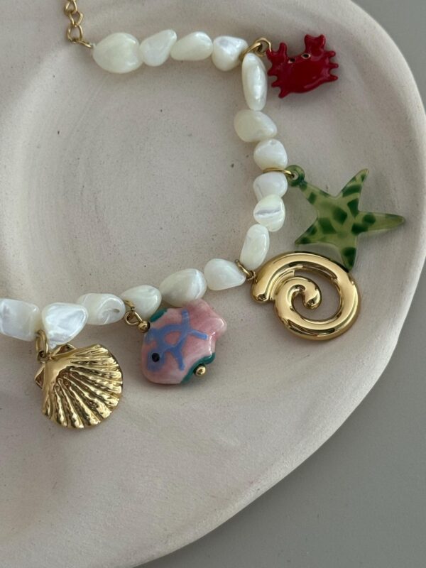 bracelet-breloque-poisson-coquillage