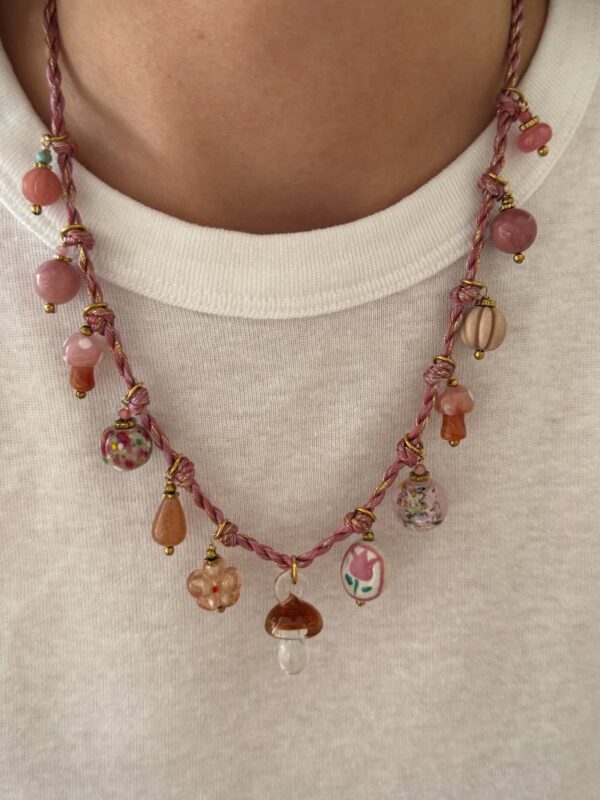 collier-breloque-champignon-rose