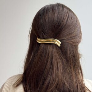 Barrette-vague-laiton-doré