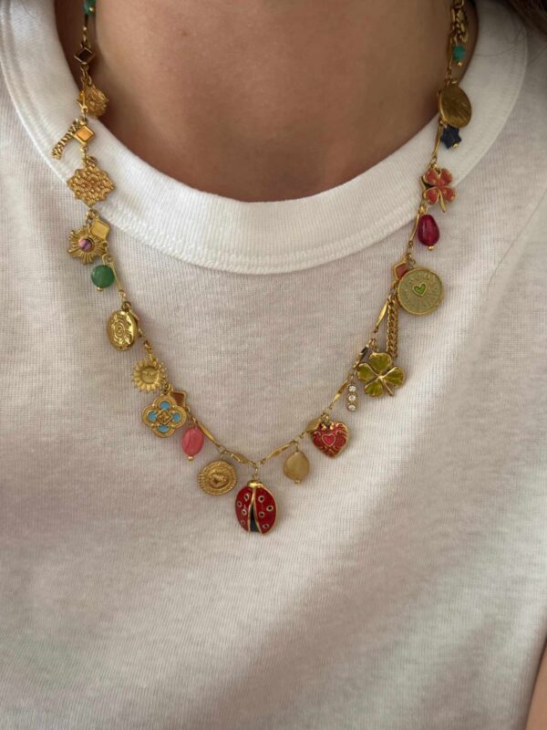 collier-breloque-coccinelle-trèfle