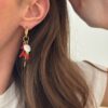 boucle-pendante-corail-coquillage-etoile-mer