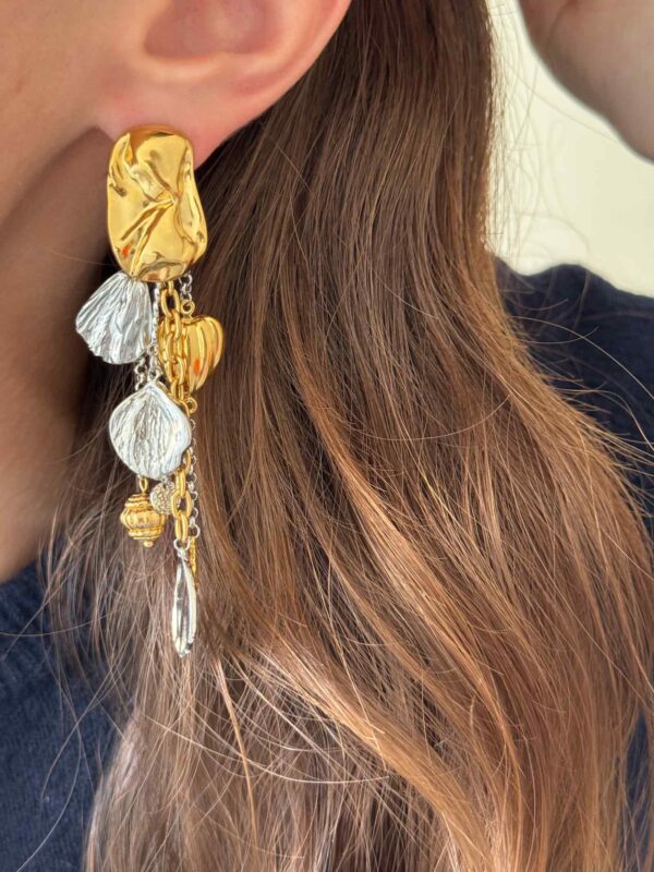 boucles-pendante-mix-dore-argente