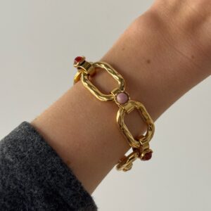bracelet-chaine-maille-pierre