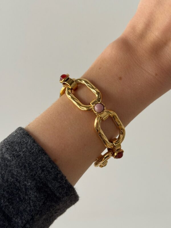 bracelet-chaine-maille-pierre