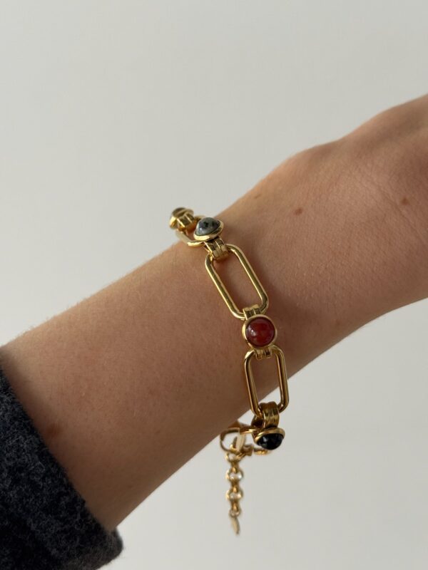 bracelet-maille-chaine-pierre