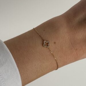 Bracelet-chaîne-fine-trèfle