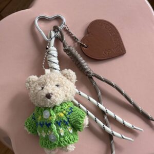 Grigri-vert-cute-nounours-peluche-coeur