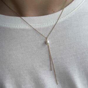 Collier-chaîne-Y-perle