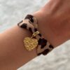 Bracelet-coeur-tissu-rose-léopard