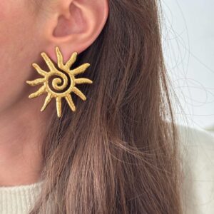 boucle-oreille-dore-soleil-acier-inoxydable