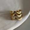 Bague-ajustable-doré-vague