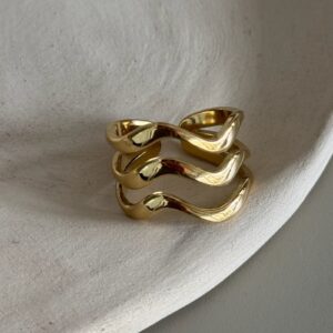 Bague-ajustable-doré-vague