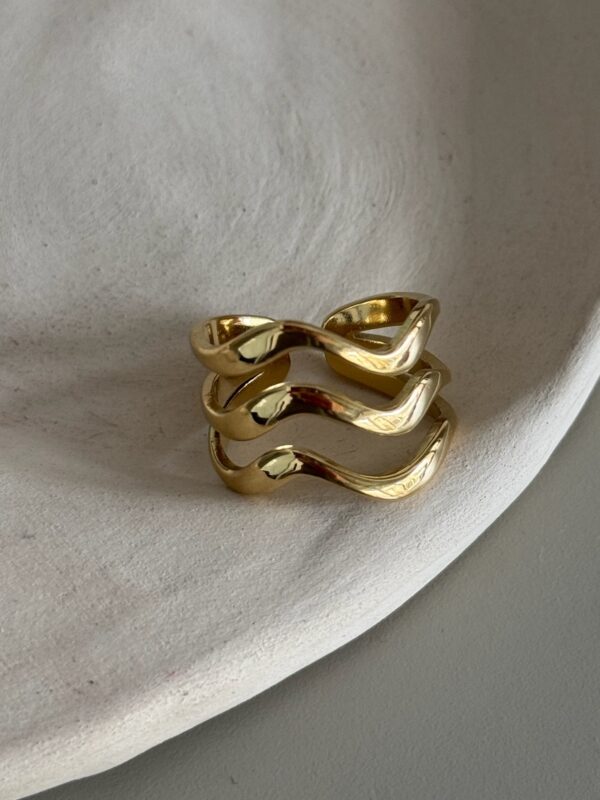 Bague-ajustable-doré-vague