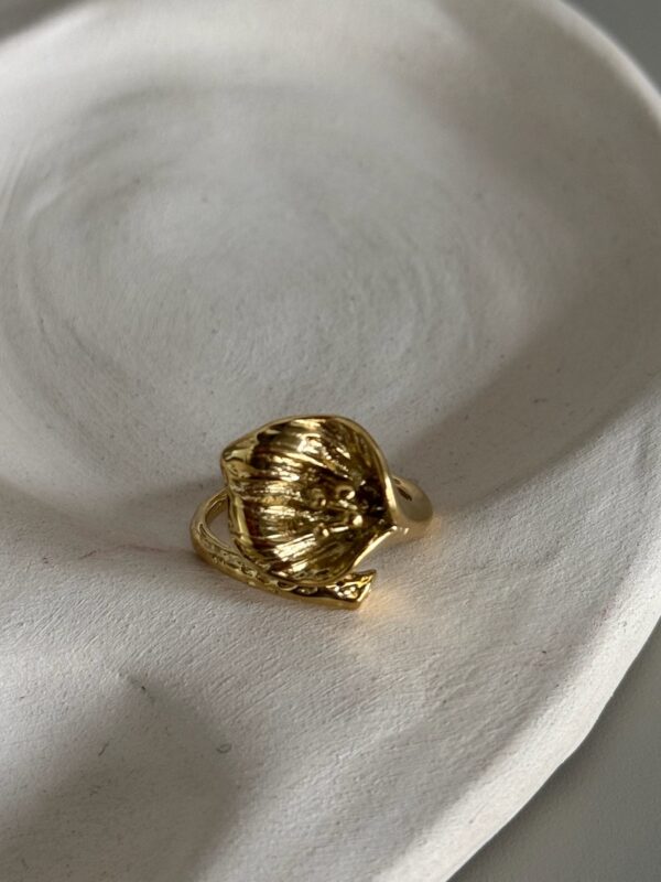 Bague-ajustable-doré-fleur