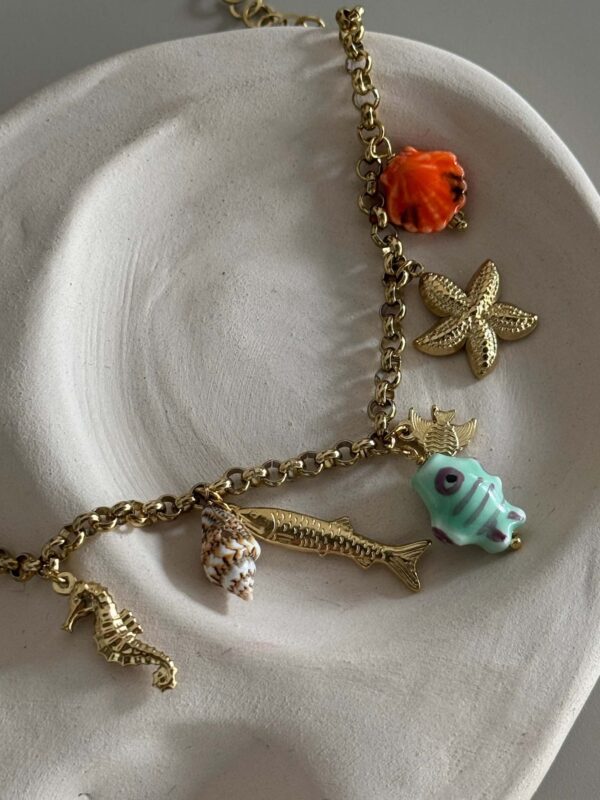 Bracelet-breloque-poisson-coquillage-mer-ocean