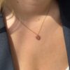 Collier-chaine-fine-coeur-love-blanc-rose